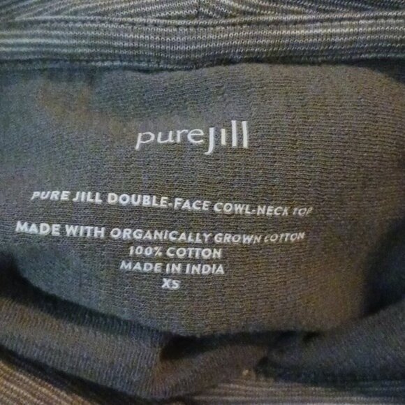 J. Jill Cowl Neck Sweater Gray Comfy Pockets Pullover Womens Size XS - Picture 6 of 8